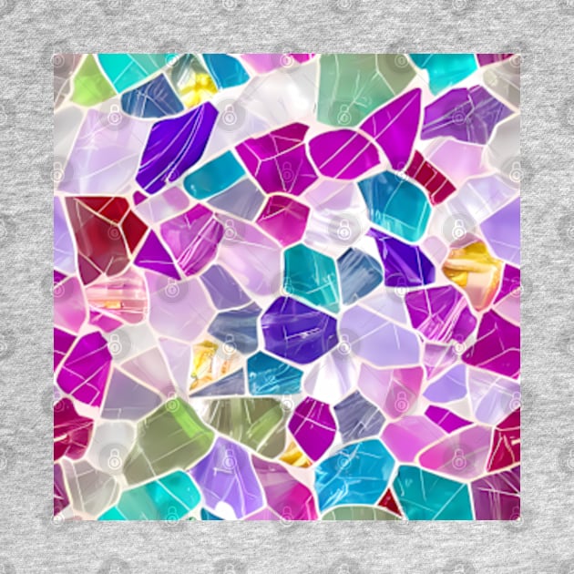 Abstract Marble, gems, precious stones, patchwork, colorful, geometrical,seamless patterns by AISHOPPE